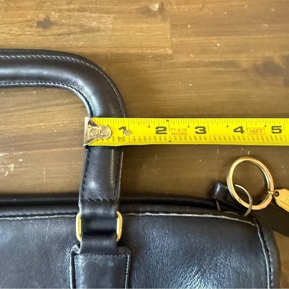 Coach Black Leather Satchel Briefcase